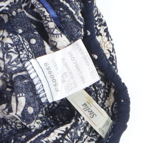 Stella Women’s Navy Elephant Print Harem Pants Size 10 Viscose Boho