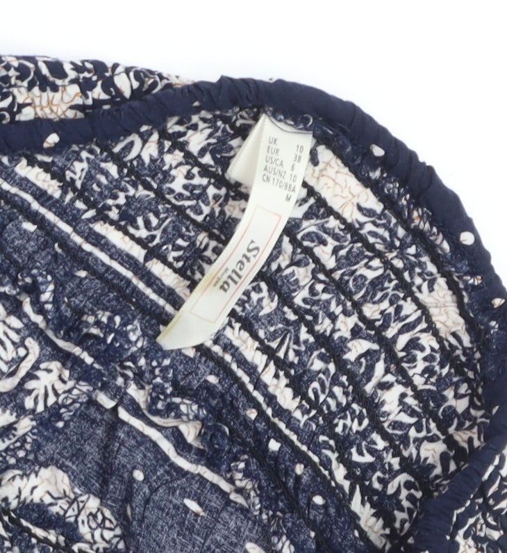 Stella Women’s Navy Elephant Print Harem Pants Size 10 Viscose Boho