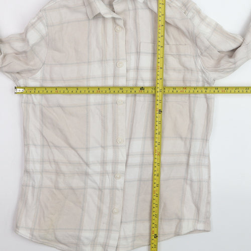 River Island Men's Beige Check Collared Cardigan Jumper S