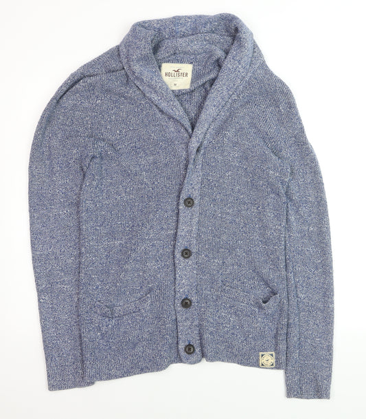 Hollister Men's Blue Knit Shawl Collar Button Cardigan M