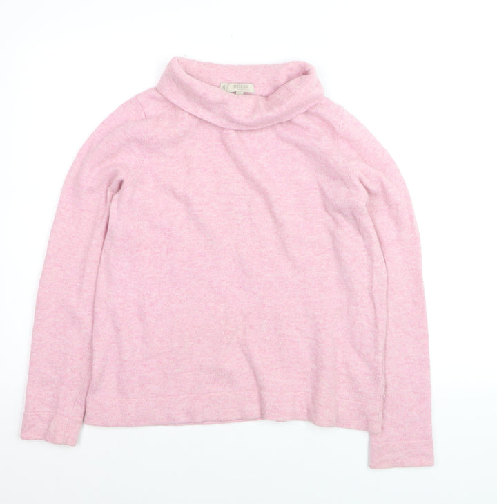 Hobbs Women’s Pink Roll Neck Merino Wool Cashmere Jumper L