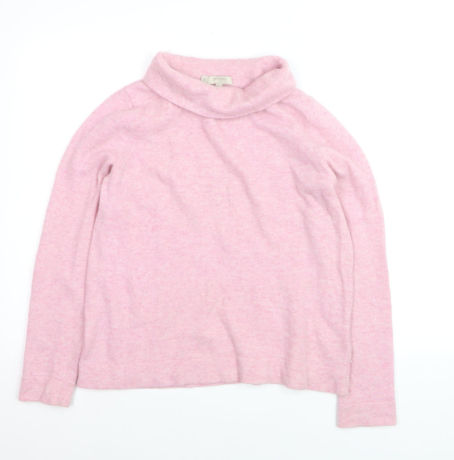 Hobbs Women’s Pink Roll Neck Merino Wool Cashmere Jumper L