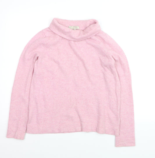 Hobbs Women’s Pink Roll Neck Merino Wool Cashmere Jumper L