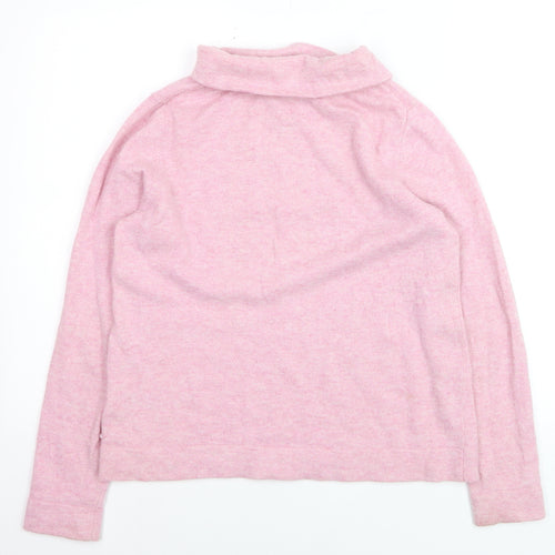 Hobbs Women’s Pink Roll Neck Merino Wool Cashmere Jumper L