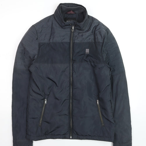 Diesel Men’s Black Puffer Jacket Medium Regular Fit Full Zip Winter Coat