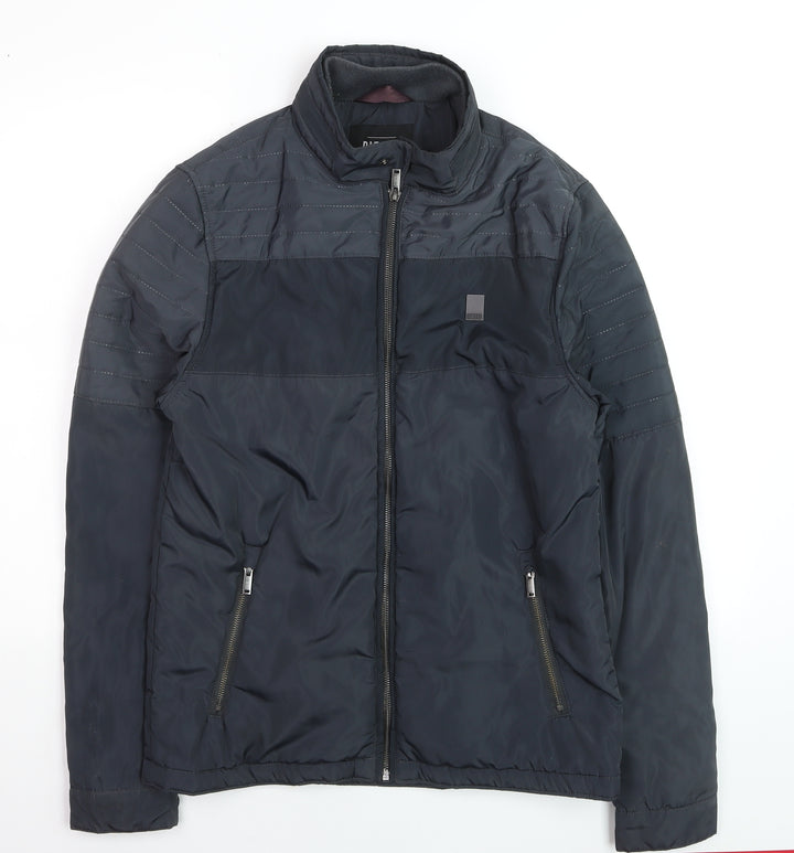 Diesel Men’s Black Puffer Jacket Medium Regular Fit Full Zip Winter Coat