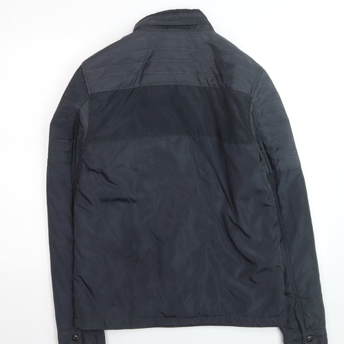 Diesel Men’s Black Puffer Jacket Medium Regular Fit Full Zip Winter Coat