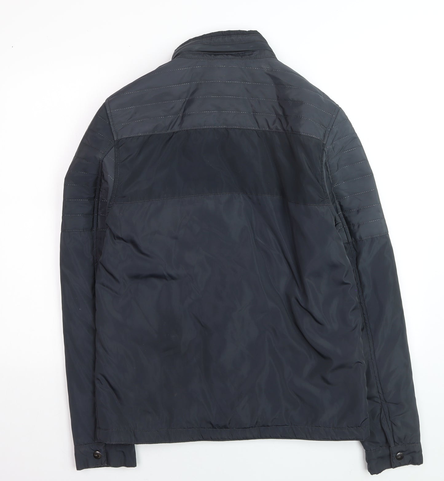 Diesel Men’s Black Puffer Jacket Medium Regular Fit Full Zip Winter Coat