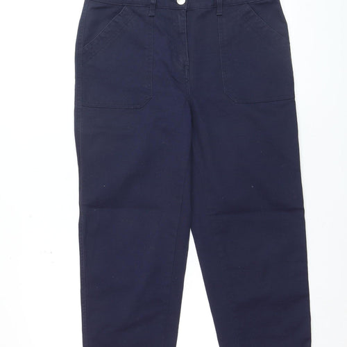 Papaya Women’s Blue Straight Jeans Size 12 Mid Rise Cotton Blend