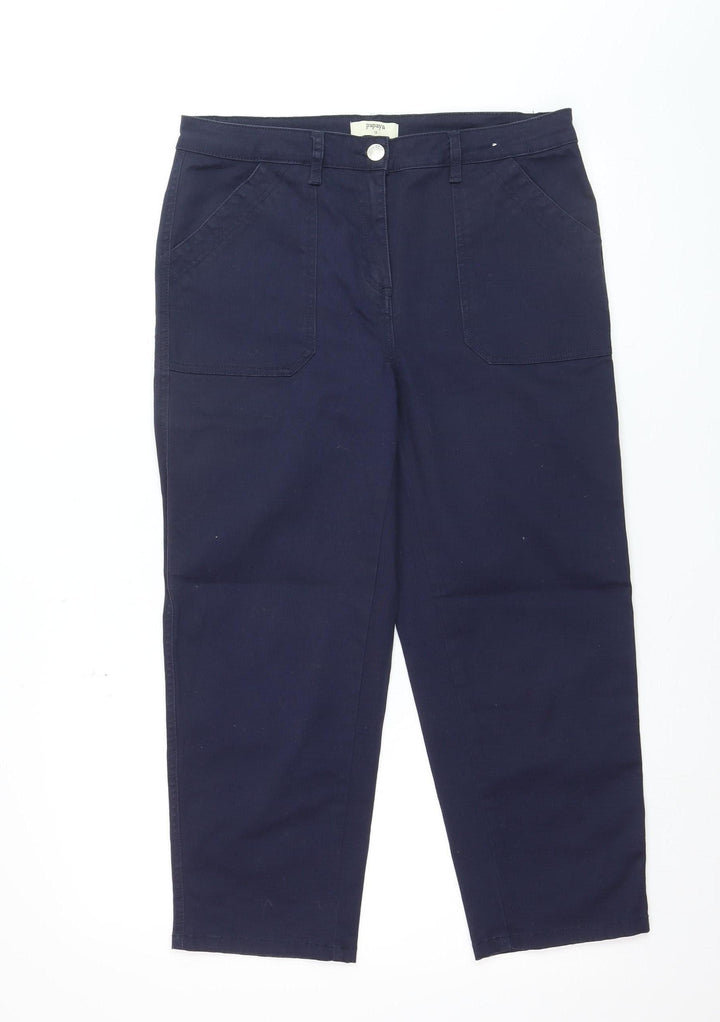 Papaya Women’s Blue Straight Jeans Size 12 Mid Rise Cotton Blend