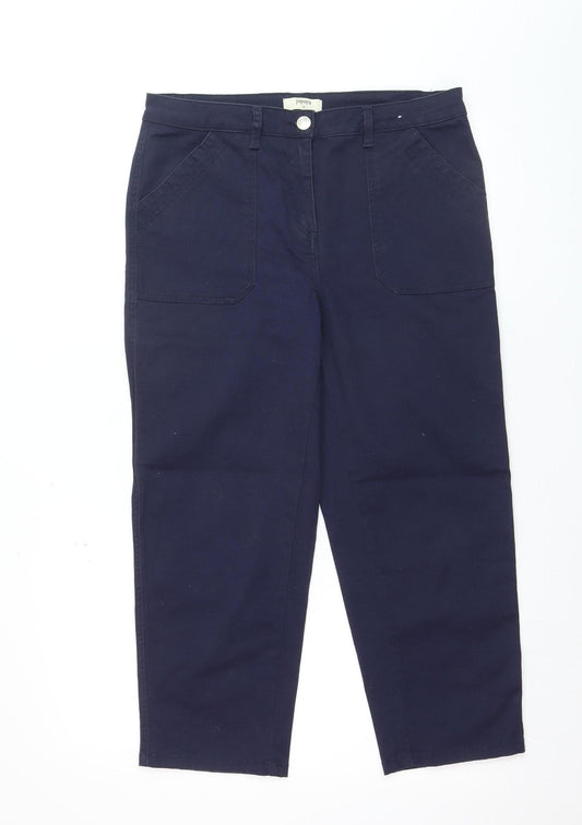 Papaya Women’s Blue Straight Jeans Size 12 Mid Rise Cotton Blend