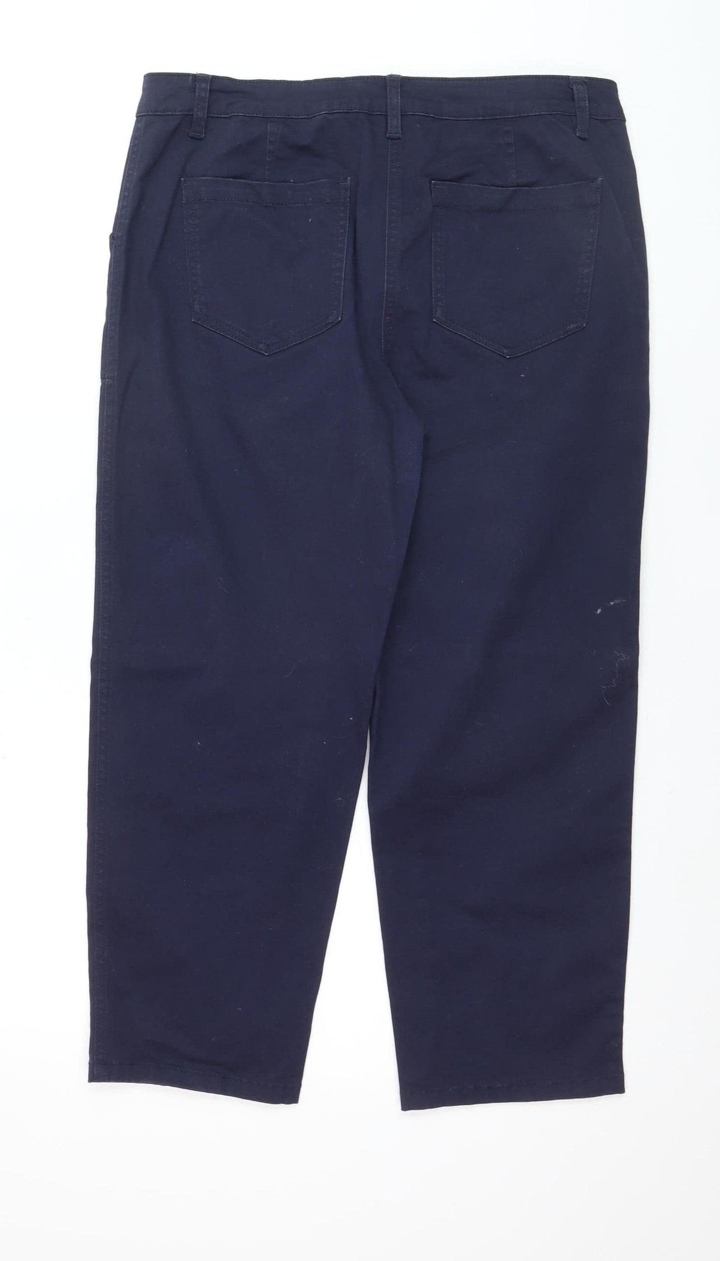 Papaya Women’s Blue Straight Jeans Size 12 Mid Rise Cotton Blend