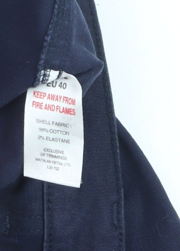 Papaya Women’s Blue Straight Jeans Size 12 Mid Rise Cotton Blend