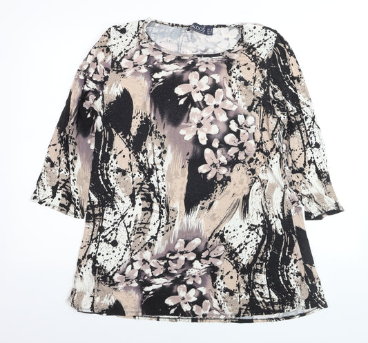 Saloos Women’s Multicoloured Floral Tunic Blouse UK 16 3/4 Sleeve