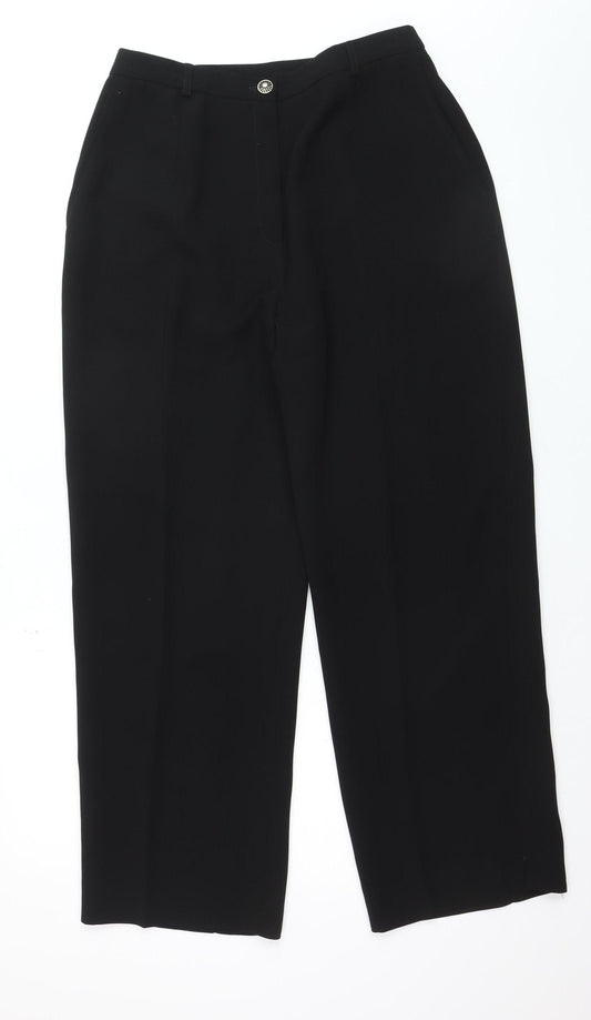 Avalon Collection Women's Black Size 14 Straight Leg Dress Pants