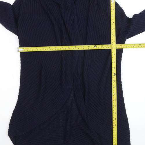 Gallery Women’s Blue Long Sleeve Hooded Cardigan Size 12