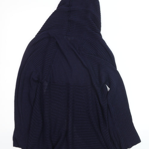 Gallery Women’s Blue Long Sleeve Hooded Cardigan Size 12