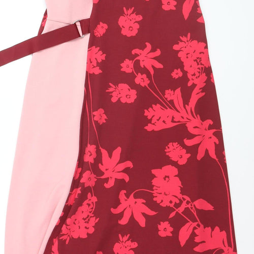 Marks and Spencer Women’s Multicoloured Size 14 Asymmetric Floral Midi Dress