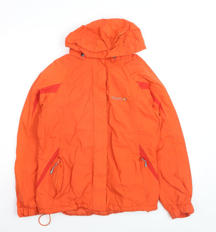 Regatta Women's Orange Waterproof Hooded Outdoor Jacket Size 12 M