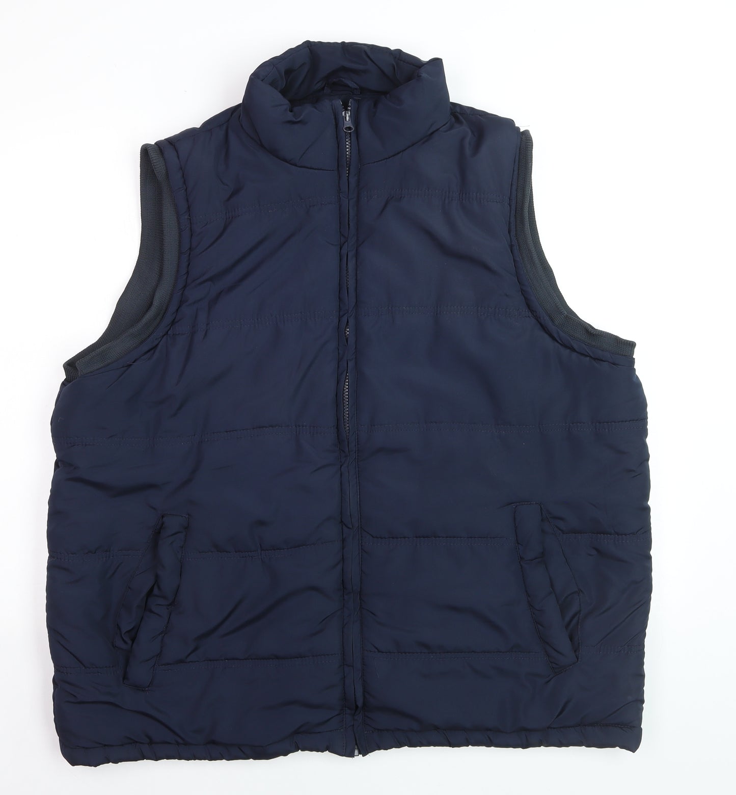 KAM Men's Blue XL Padded Bodywarmer Waistcoat Full Zip Casual