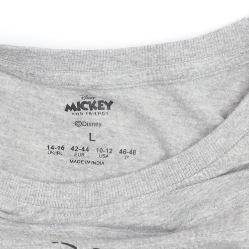 Disney Women’s Grey Mickey Mouse Sports Club T-Shirt Size L