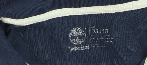 Timberland Men’s Blue XL Cotton Polo Shirt Classic Casual Style
