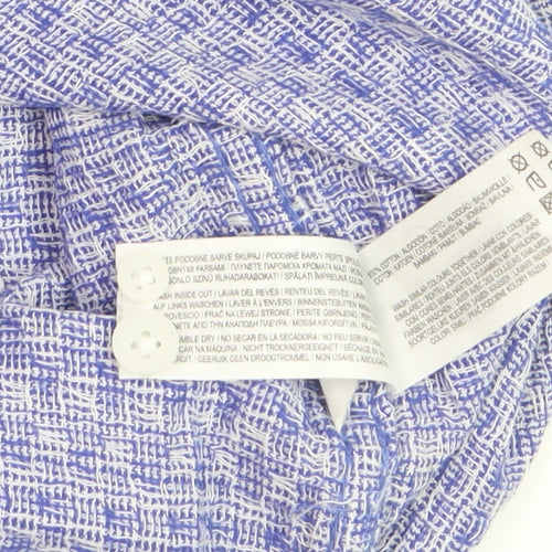 The Stronghold Men's Blue Geometric Regular Fit Cotton Short Sleeve Shirt - S
