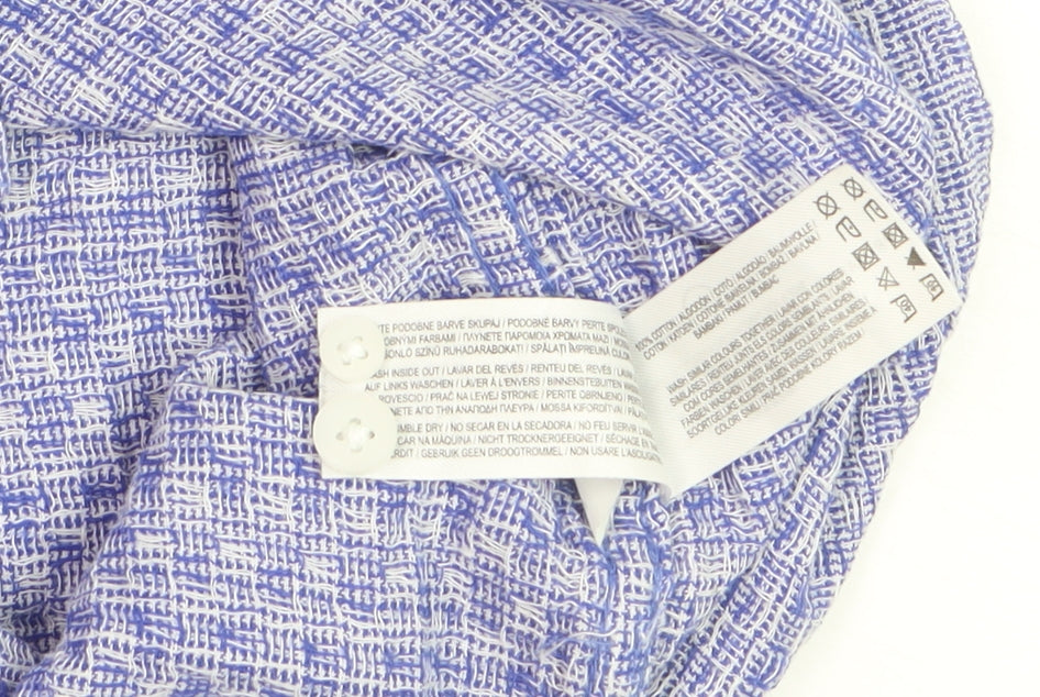 The Stronghold Men's Blue Geometric Regular Fit Cotton Short Sleeve Shirt - S