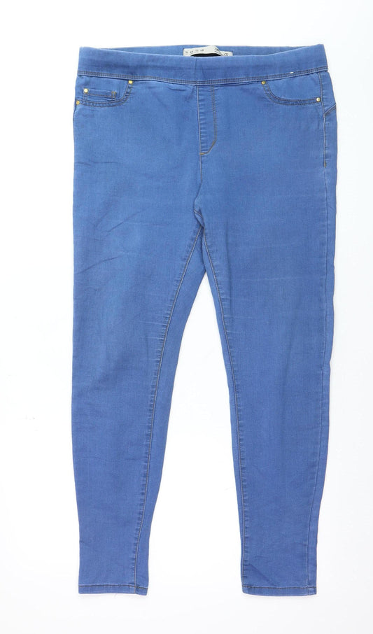 Denim Co. Women Blue Size 16 Jegging Stretch Denim Leggings