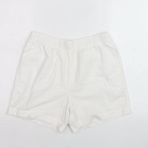Dunnes Women’s White Linen Blend Chino Shorts Size S