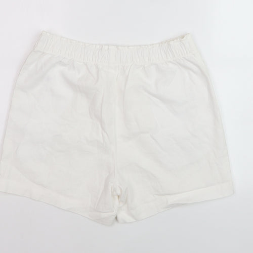 Dunnes Women’s White Linen Blend Chino Shorts Size S