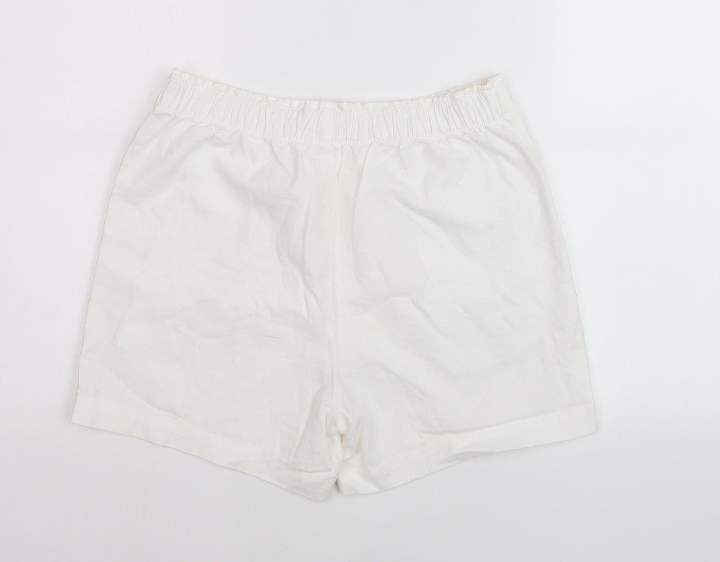Dunnes Women’s White Linen Blend Chino Shorts Size S