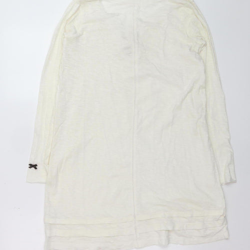 Odd Molly Women's Ivory Cotton Tunic Blouse Long Sleeve S
