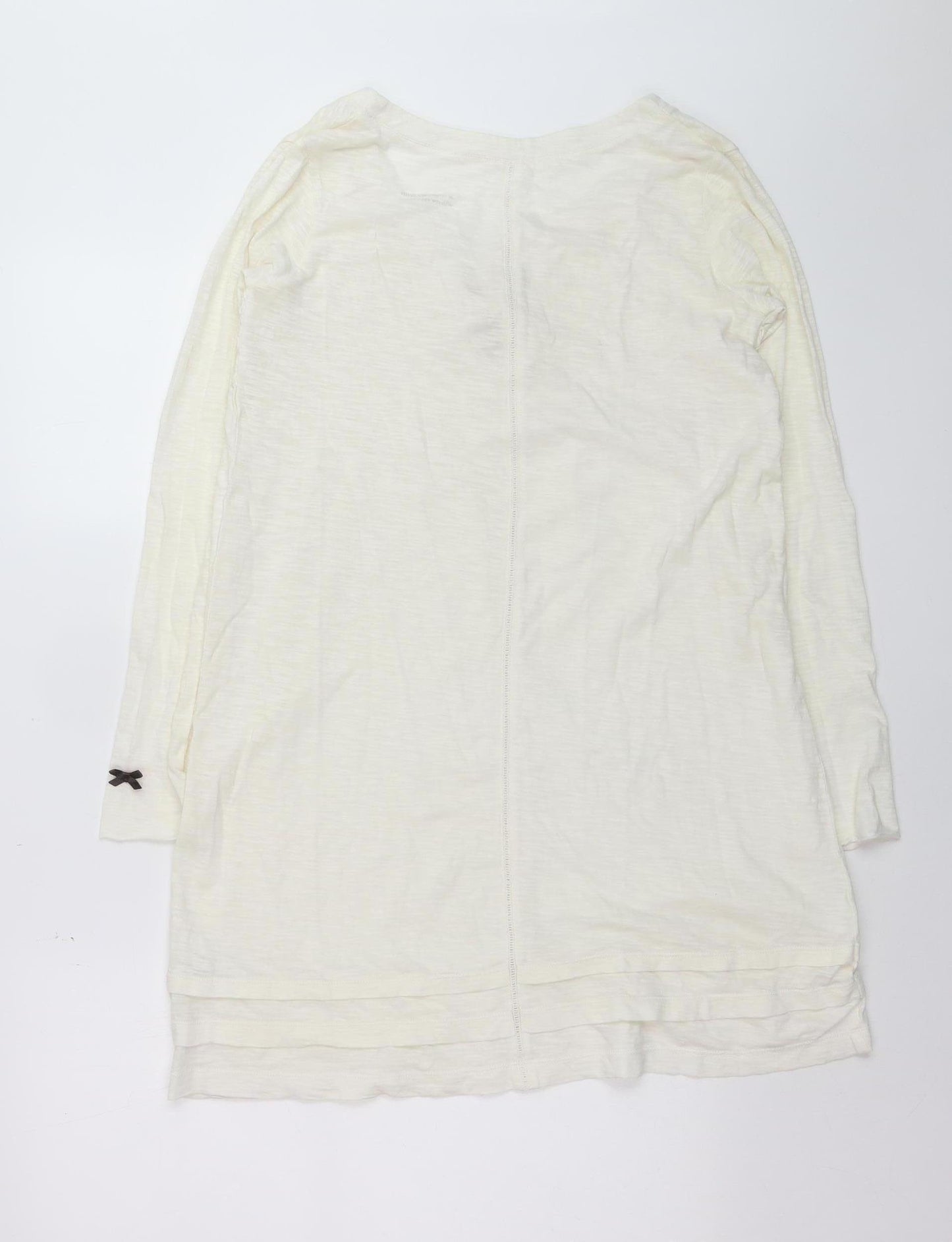 Odd Molly Women's Ivory Cotton Tunic Blouse Long Sleeve S