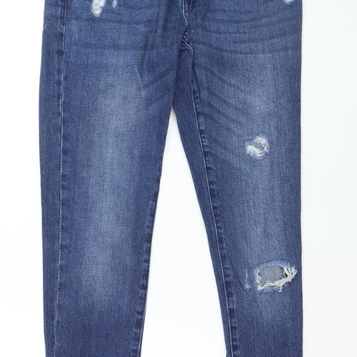 Esmara Women's Blue Distressed Boyfriend Jeans Size 8 Regular