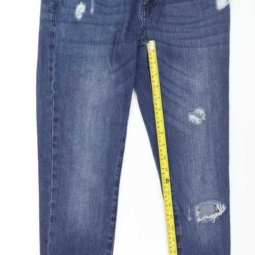 Esmara Women's Blue Distressed Boyfriend Jeans Size 8 Regular
