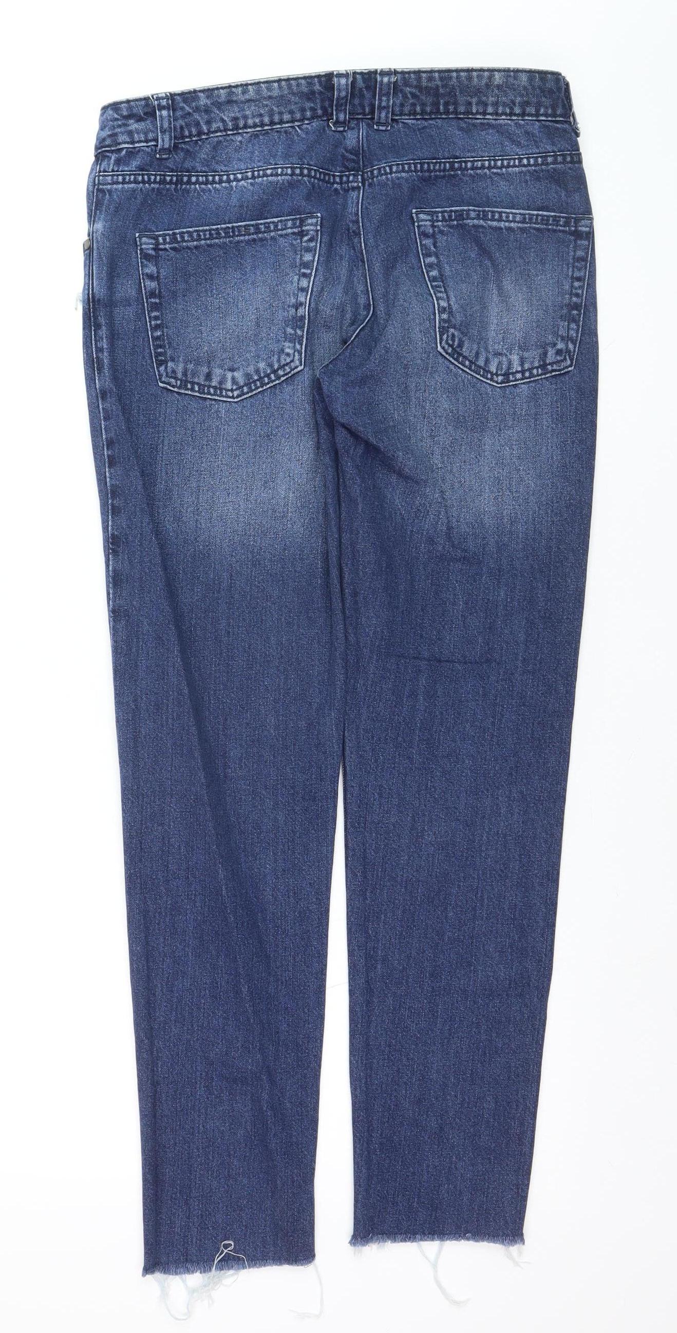 Esmara Women's Blue Distressed Boyfriend Jeans Size 8 Regular