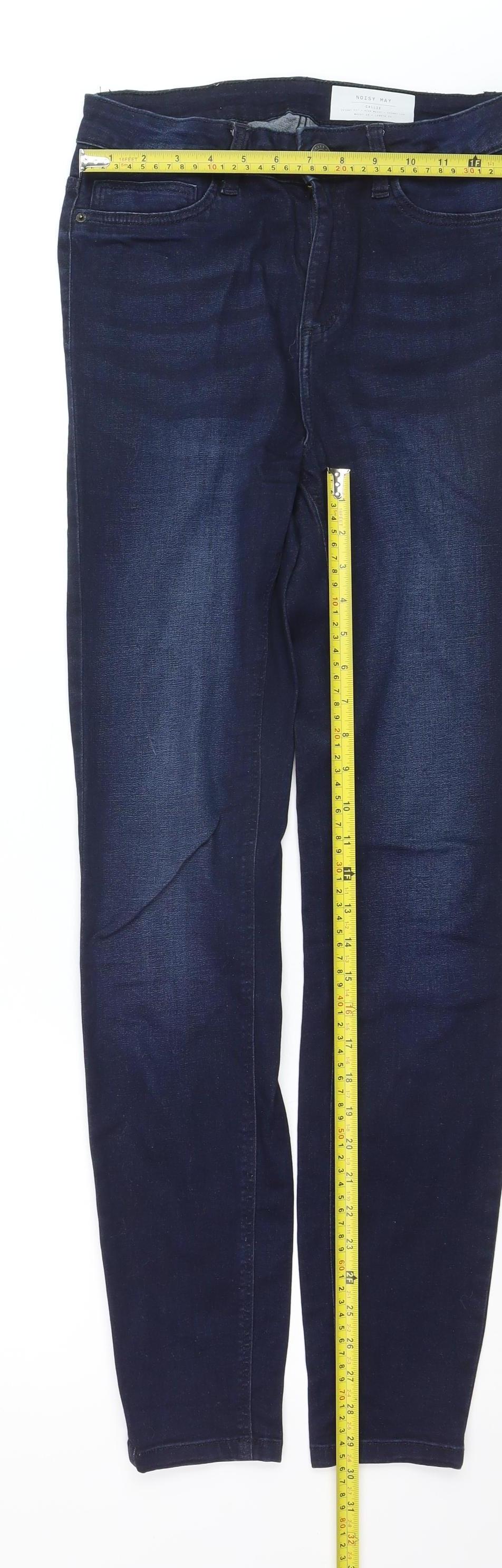 Noisy May Women’s Blue Skinny High Rise Jeans Size 12