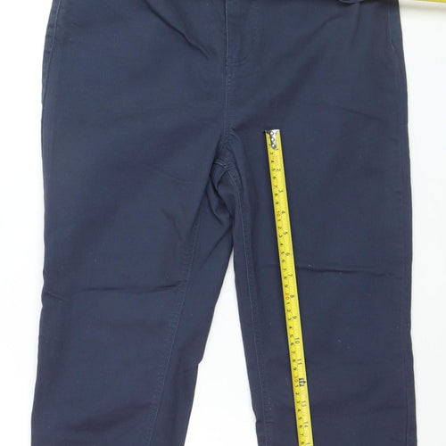 Dunnes Women Blue Chino Trousers Size 12 Straight Leg