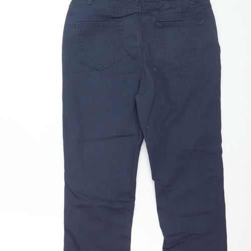 Dunnes Women Blue Chino Trousers Size 12 Straight Leg