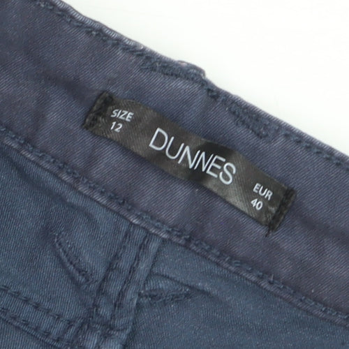 Dunnes Women Blue Chino Trousers Size 12 Straight Leg