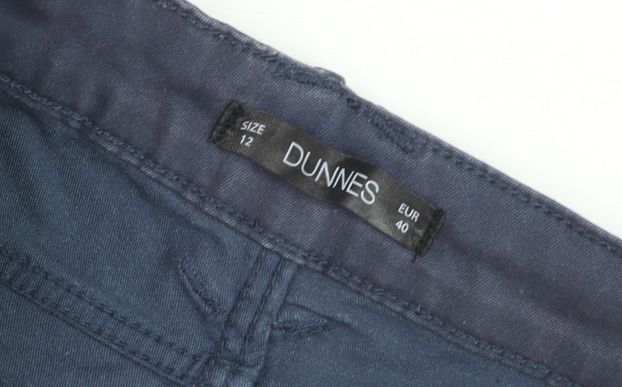 Dunnes Women Blue Chino Trousers Size 12 Straight Leg