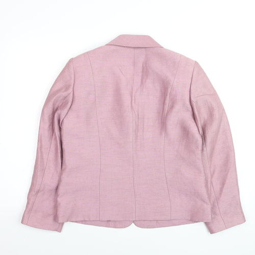 Eastex Womens Pink Single-Breasted Tailored Blazer UK 10