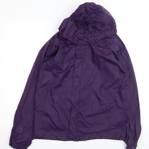 Mountain Warehouse Girls Purple Waterproof Hooded Rain Coat 13 Years