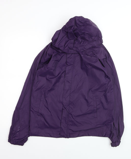 Mountain Warehouse Girls Purple Waterproof Hooded Rain Coat 13 Years