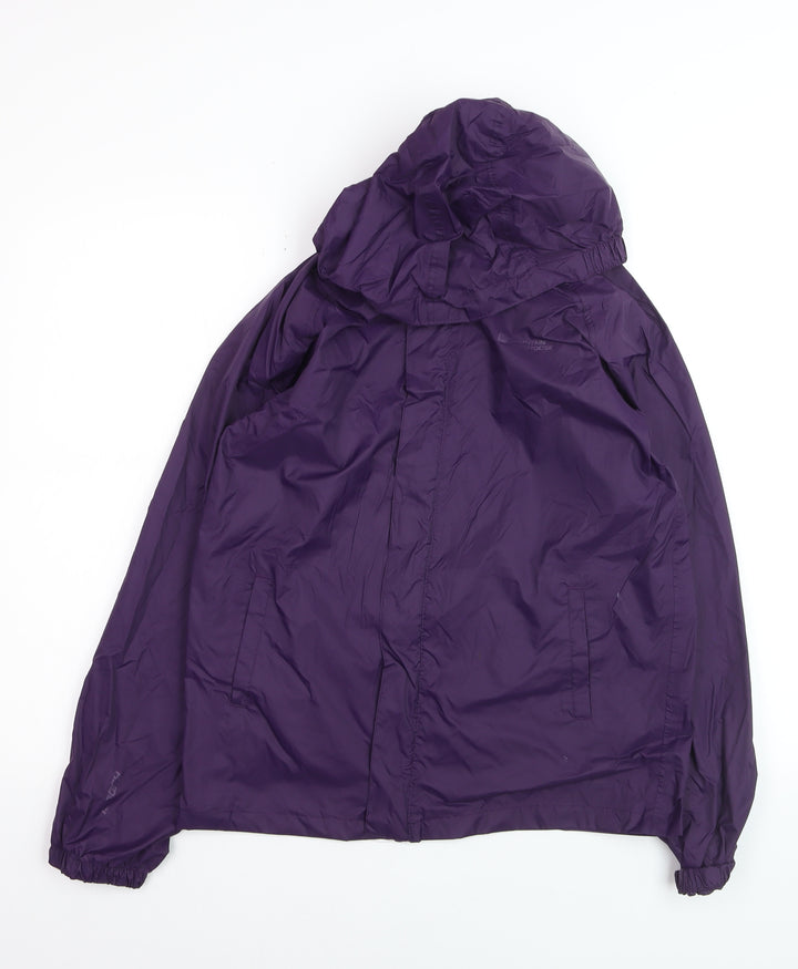 Mountain Warehouse Girls Purple Waterproof Hooded Rain Coat 13 Years
