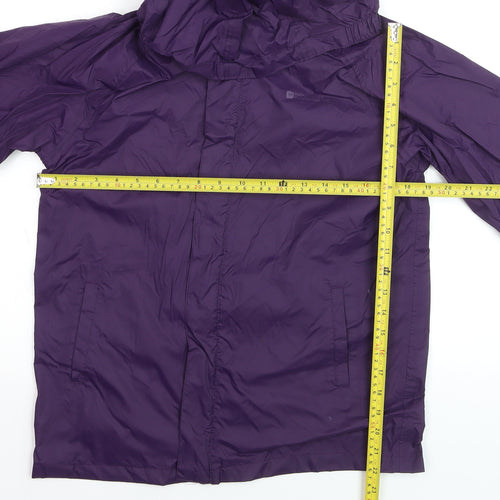 Mountain Warehouse Girls Purple Waterproof Hooded Rain Coat 13 Years