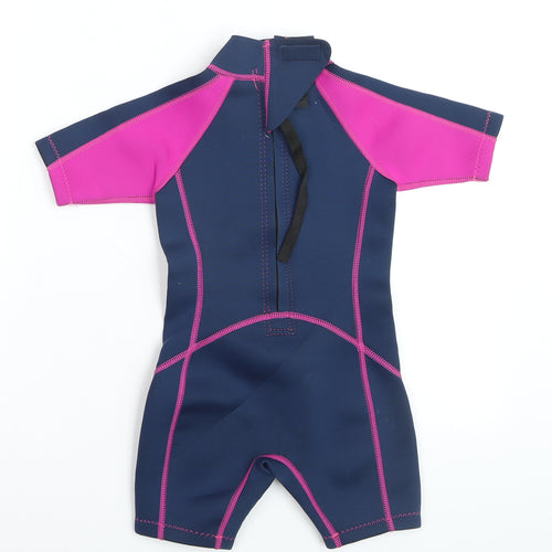 Mountain Warehouse Girls Blue Pink Short Sleeve Wetsuit 3-4 Years Water Sports