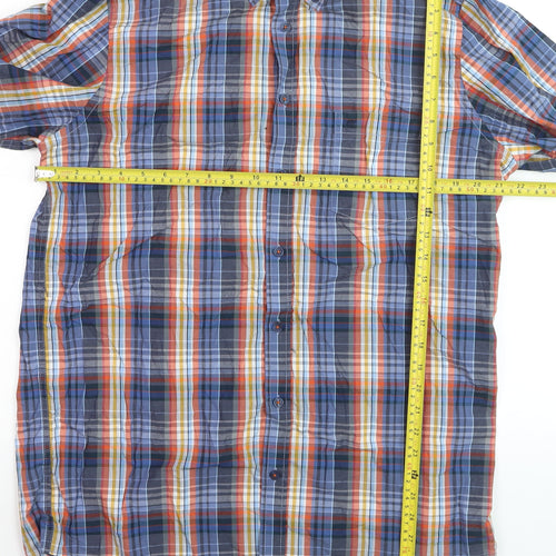 Casa Moda Men's Multicoloured Check Cotton Long Sleeve Shirt L