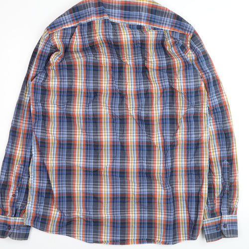Casa Moda Men's Multicoloured Check Cotton Long Sleeve Shirt L